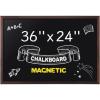 Comix Magnetic Chalkboard, 36 x 24 Inches Wooden-Framed Blackboard, Hanging Chalk Board for School Office Home and Restaurant Menu(36” × 24”)
