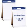 Comix Sticky Portable Tabletop Easel Pads, 20 x 23 Inches Flip Chart Paper for Teachers, Large Self Stick Easel Paper for Office School Supplies, 20 Sheets/Pad, 2 Pads/Pack(15×18 inch)