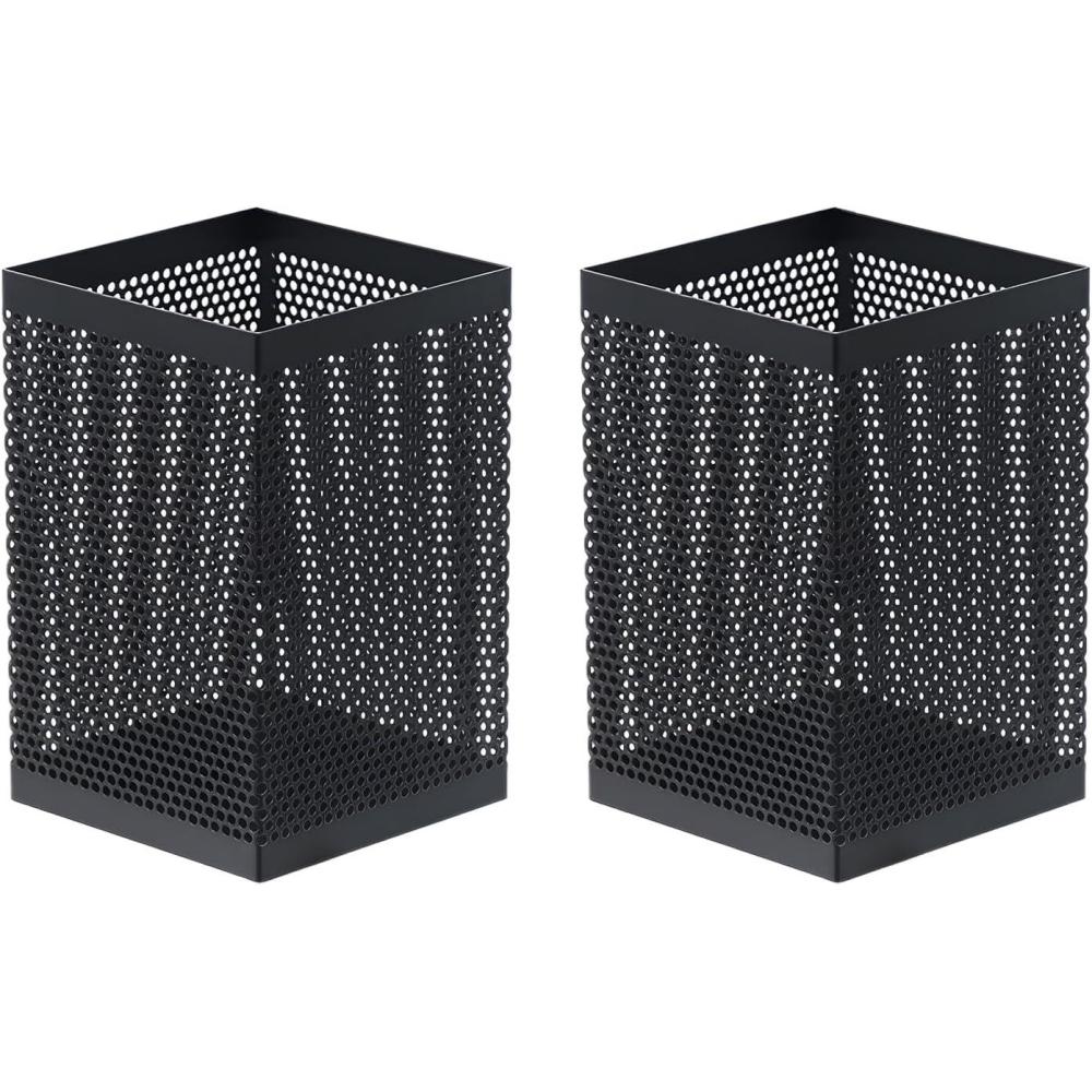 imageComix Mesh Pen Holder Desk Wire Pencil Holder with Foam Pad and NonSlip Bottom Office Supplies Desk Organizer for Home Office School 1 Pack2 Packs