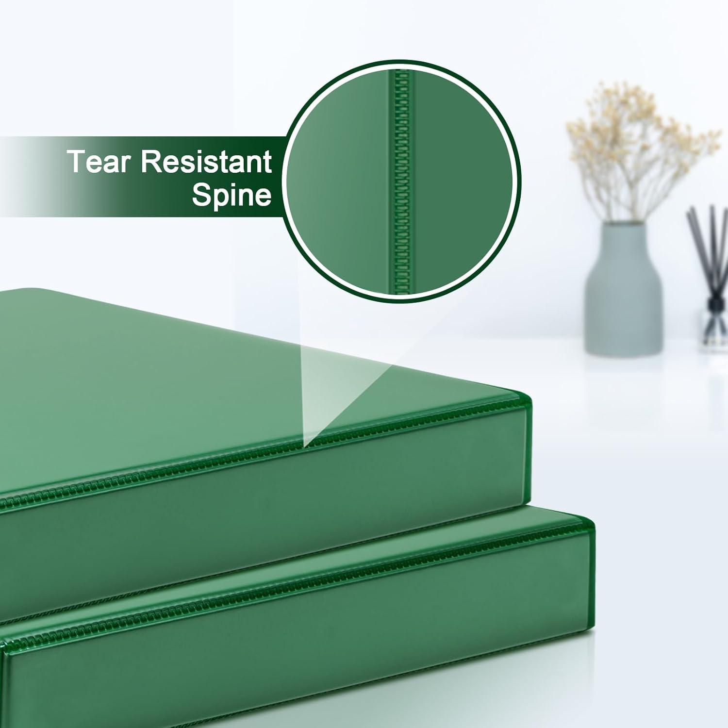 imageCOMIX Sturdy 3 Ring Binder 2 inch with Clear View Cover 2quot SlantD Ring View Binder Holds 500 Sheets of US Letter Size Paper 6 Pack RedGreen