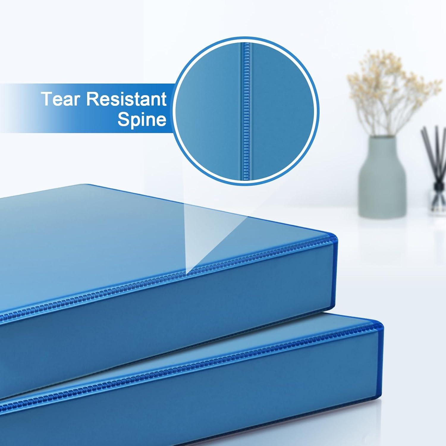 imageCOMIX Sturdy 3 Ring Binder 2 inch with Clear View Cover 2quot SlantD Ring View Binder Holds 500 Sheets of US Letter Size Paper 6 Pack RedLight Blue