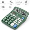 Comix Desk Calculator with 12 Digits Large LCD Display, Solar Battery Dual Power, Large Computer Keys Basic Calculator for Home Office School(C-1832GR)