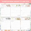 Comix 2026 Wall Calendar 12×17 Inch – 12 Month Jan to Dec 2026, Thick 120GSM Paper, Large Blocks Monthly Calendar for Notes, Home Office & School Scheduling(Simple Floral)