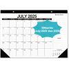 Comix 2025-2026 Floral Desk Calendar – 18 Month Desk Calendar (July 2025–Dec 2026) | 17″x12″ Thick Paper with Classic Design for Office & Home(Black and White)