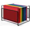 Comix Hanging File Organizer, Letter Size File Folder Organizer with Metal Mesh, Space-Saving File Folder Storage Box for Home Office Supplies(1 Pack)