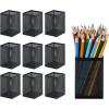 Comix Mesh Pen Holder Desk, Wire Pencil Holder with Foam Pad and Non-Slip Bottom Office Supplies Desk Organizer for Home Office School, 10 Packs(B2003-10Packs)