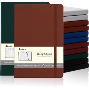 COMIX 12 Pack Lined Journal Notebooks for Women & Men, 240 Pages, Medium 5.5″ x 8.3″, Hardcover, Journaling Notebook for Work & Note Taking, Fits for School Home Business, Journals for Women, Men(Assorted Color2)