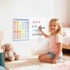 COMIX Whiteboard Dry Erase, 26″ x 17″ Adhesive Whiteboard for Wall with Magnetic Alphabet Chart, 1-100 Number Chart, Educational Charts Set for Preschool Student Kids Home Classroom Teaching(Addition Subtraction Multiplication Table)