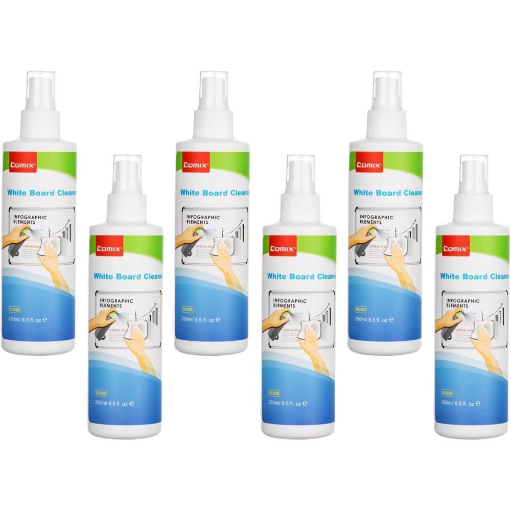 image:imageComix Nontoxic Whiteboard Cleaner 85oz White Board Cleaning Spray Low Odor Dry Erase Cleaner 6 Pack142 Fl Oz Pack of 6