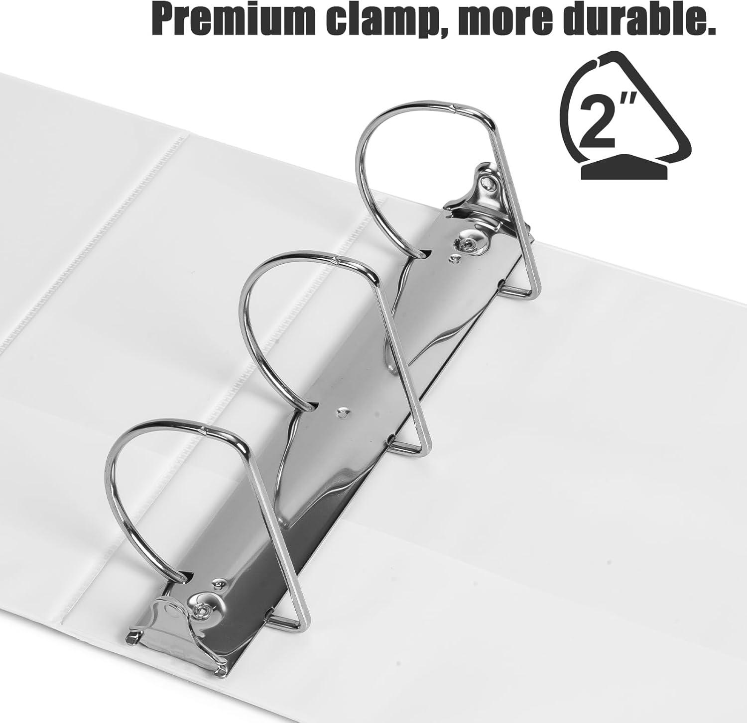 image:imageCOMIX Heavy Duty 05 inch SlantD Ring View Binder 12 inch 3 Ring Binders Hold 125 Sheets of 85 x 11 Paper 12 Pack WhiteWhite