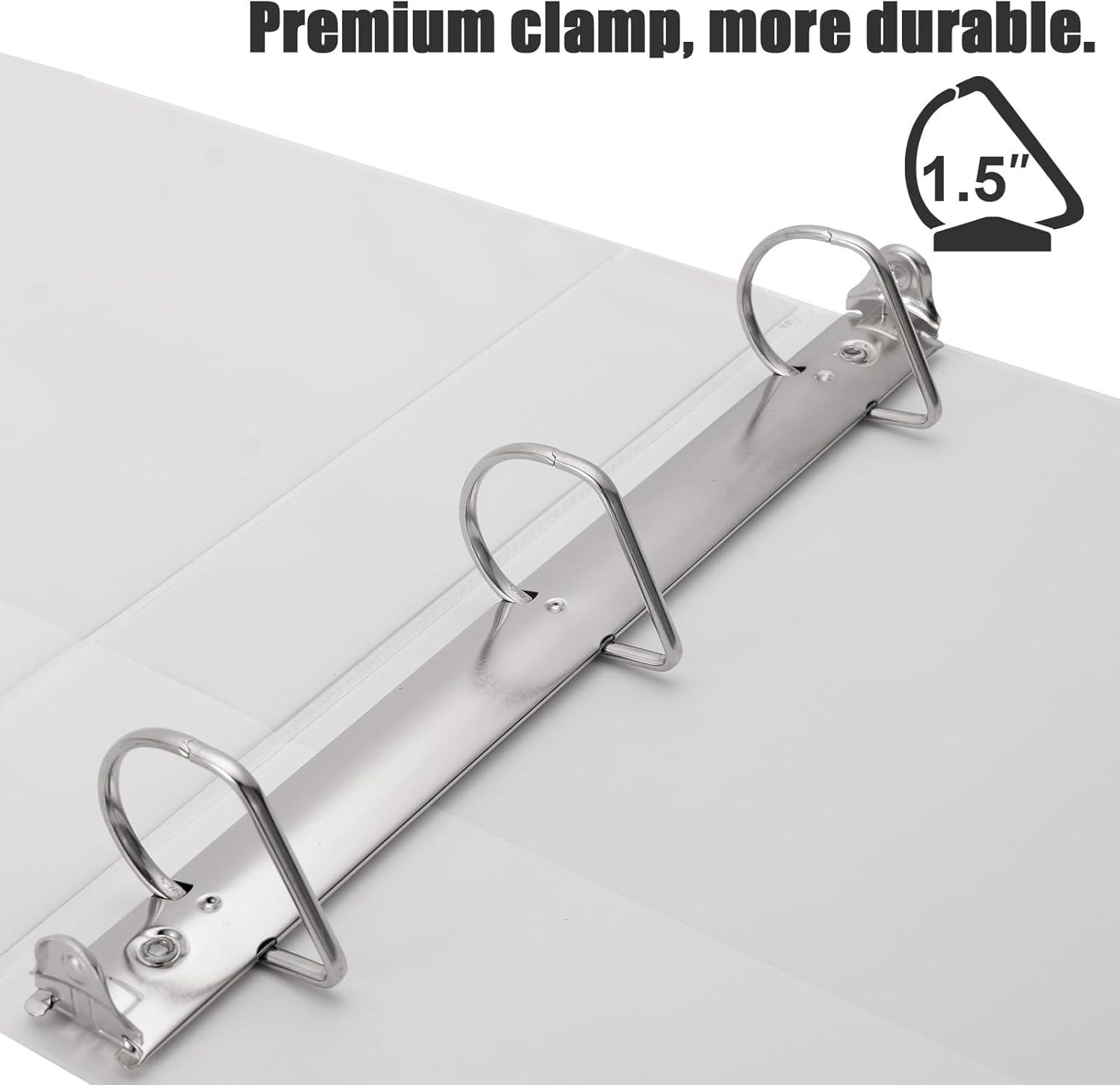 image:imageCOMIX Heavy Duty 05 inch SlantD Ring View Binder 12 inch 3 Ring Binders Hold 125 Sheets of 85 x 11 Paper 12 Pack WhiteWhite