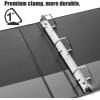 COMIX Heavy Duty 0.5 inch Slant-D Ring View Binder, 1/2 inch 3 Ring Binders, Hold 125 Sheets of 8.5″ x 11″ Paper, 12 Pack (White)(Black)