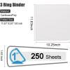 COMIX Heavy Duty 0.5 inch Slant-D Ring View Binder, 1/2 inch 3 Ring Binders, Hold 125 Sheets of 8.5″ x 11″ Paper, 12 Pack (White)(White)