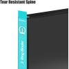 COMIX Heavy Duty 3 Ring Binder 0.5 inch with Clear View Cover, 1/2″ Round Ring View Binder, PVC-Free, 100 Sheets Capacity of US Letter Size Paper, Office ＆ School Supplies, 12 Pack (White)(Black)