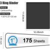 COMIX Heavy Duty 3 Ring Binder 0.5 inch with Clear View Cover, 1/2″ Round Ring View Binder, PVC-Free, 100 Sheets Capacity of US Letter Size Paper, Office ＆ School Supplies, 12 Pack (White)(Black)