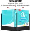 COMIX Heavy Duty 3 Ring Binder 0.5 inch with Clear View Cover, 1/2″ Round Ring View Binder, PVC-Free, 100 Sheets Capacity of US Letter Size Paper, Office ＆ School Supplies, 12 Pack (White)(Black)