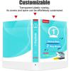 COMIX Heavy Duty 3 Ring Binder 0.5 inch with Clear View Cover, 1/2″ Round Ring View Binder, PVC-Free, 100 Sheets Capacity of US Letter Size Paper, Office ＆ School Supplies, 12 Pack (White)(White)