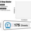 COMIX Heavy Duty 3 Ring Binder 0.5 inch with Clear View Cover, 1/2″ Round Ring View Binder, PVC-Free, 100 Sheets Capacity of US Letter Size Paper, Office ＆ School Supplies, 12 Pack (White)(White)