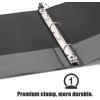 COMIX Heavy Duty 3 Ring Binder 0.5 inch with Clear View Cover, 1/2″ Round Ring View Binder, PVC-Free, 100 Sheets Capacity of US Letter Size Paper, Office ＆ School Supplies, 12 Pack (White)(Black)