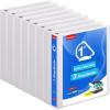 COMIX Heavy Duty 0.5 inch Slant-D Ring View Binder, 1/2 inch 3 Ring Binders, Hold 125 Sheets of 8.5″ x 11″ Paper, 12 Pack (White)(White)