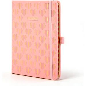 COMIX Lined Journal for Women, 192 Pages, 100GSM Paper, 5.5″ x 8.3″, Hardcover, A5 Medium College Ruled, Daily Journal Notebook with Gift Box, Fits for Office School Home, Lavender(Blush)