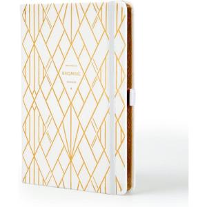COMIX Lined Journal for Women Men, 192 Pages, 100GSM Paper, 5.5″ x 8.3″, Hardcover, A5 Medium College Ruled, Daily Journal Notebook with Gift Box, Fits for Office School Home, White(White)