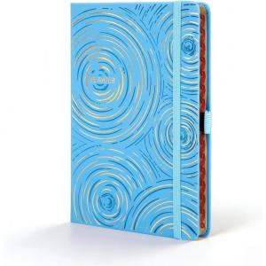COMIX Lined Journal for Women Men, 192 Pages, 100GSM Paper, 5.5″ x 8.3″, Hardcover, A5 Medium College Ruled, Daily Journal Notebook with Gift Box, Fits for Office School Home, Dark Blue(Light Blue)