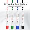 Comix Dry Erase Markers, Black Color, 4 Sets of 36 Markers, 144 Markers Total, Chisel Tip Whiteboard Makrers for Classroom, Teachers, Office, School Supplies(4 Colors)