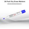 Comix Low Odor Dry Erase Markers, Chisel Tip, Red Color, 36 Count Whiteboard Marker for Office, School, Classroom, Teachers(Blue Color 36 Count)