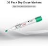 Comix Low Odor Dry Erase Markers, Chisel Tip, Red Color, 36 Count Whiteboard Marker for Office, School, Classroom, Teachers(Green Color 36 Count)