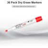 Comix Low Odor Dry Erase Markers, Chisel Tip, Red Color, 36 Count Whiteboard Marker for Office, School, Classroom, Teachers(Red Color 36 Count)
