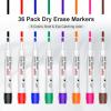 Comix Low Odor Dry Erase Markers, Chisel Tip Whiteboard Marker, 8 Assorted Colors Pack of 36 Markers for Classrooms Offices & Home Offices