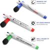 Comix Magnetic Dry Erase Markers, Fine Tip Whiteboard Markers with Eraser Cap, 36 Count 4 Colors Low Odor Black Markers for Kids Teachers