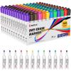 Comix Dry Erase Markers, 12 Assorted Colors, 4 Sets of 36 Markers, 144 Markers Total, Chisel Tip Whiteboard Makrers for Teachers Office & School Supplies