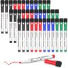 Comix Magnetic Dry Erase Markers, Fine Tip Whiteboard Markers with Eraser Cap, 36 Count 4 Colors Low Odor Black Markers for Kids Teachers