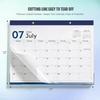 COMIX Desk Calendar 2026-2027, 17″ x 12″ Monthly Desktop Planner Pad with Frosted Cover, 18 Months July 2026 to December 2027, Thick 120 GSM Paper for Office School Home(Navy Blue Minimalist)
