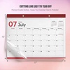 COMIX Desk Calendar 2026-2027, 17″ x 12″ Monthly Desktop Planner Pad with Frosted Cover, 18 Months July 2026 to December 2027, Thick 120 GSM Paper for Office School Home(Wine Red Minimalist)