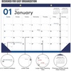 COMIX Desk Calendar 2026-2027, 17″ x 12″ Monthly Desktop Planner Pad with Frosted Cover, 18 Months July 2026 to December 2027, Thick 120 GSM Paper for Office School Home(3pack-navy Blue Minimalist)