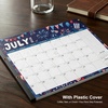 COMIX Desk Calendar 2026-2027, Large 22″ x 17″ Monthly Desktop Planner Pad with Frosted Cover, 18 Months July 2026 to December 2027, Side Bound Thick 120 GSM Paper for Office School Home(Festival)