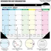 COMIX Desk Calendar 2026-2027,17″ x 12″ Monthly Desktop Planner Pad with Frosted Cover,18 Months July 2026 to December 2027,Thick 120 GSM Paper for Office School Home(Colorful Minimalist)