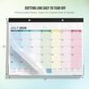 COMIX Desk Calendar 2026-2027,17″ x 12″ Monthly Desktop Planner Pad with Frosted Cover,18 Months July 2026 to December 2027,Thick 120 GSM Paper for Office School Home(3pack-colorful Minimalist)