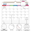 Comix 18 Month Wall Calendar 2026-2027 11×8.5 Inch, Monthly Planner Jul 2026 to Dec 2027, Thick 120GSM Paper with Stable Twin-Wire Binding for Home Office Planning(Colorful Minimalist)