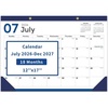 COMIX Desk Calendar 2026-2027, 17″ x 12″ Monthly Desktop Planner Pad with Frosted Cover, 18 Months July 2026 to December 2027, Thick 120 GSM Paper for Office School Home(Navy Blue Minimalist)