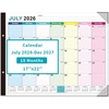 COMIX Desk Calendar 2026-2027, Large 22″ x 17″ Monthly Desktop Planner Pad with Frosted Cover, 18 Months July 2026 to December 2027, Side Bound Thick 120 GSM Paper for Office School Home(Colorful Minimalist)