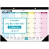COMIX Desk Calendar 2026-2027,17″ x 12″ Monthly Desktop Planner Pad with Frosted Cover,18 Months July 2026 to December 2027,Thick 120 GSM Paper for Office School Home(Colorful Minimalist)