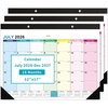 COMIX Desk Calendar 2026-2027,17″ x 12″ Monthly Desktop Planner Pad with Frosted Cover,18 Months July 2026 to December 2027,Thick 120 GSM Paper for Office School Home(3pack-colorful Minimalist)