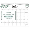 Comix 18 Month Wall Calendar 2026-2027 11×8.5 Inch, Monthly Planner Jul 2026 to Dec 2027, Thick 120GSM Paper with Stable Twin-Wire Binding for Home Office Planning(Leaf)