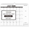 Comix 18 Month Wall Calendar 2026-2027 11×8.5 Inch, Monthly Planner Jul 2026 to Dec 2027, Thick 120GSM Paper with Stable Twin-Wire Binding for Home Office Planning(Black and White Minimalist)