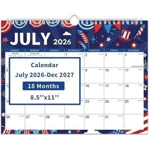 Comix 18 Month Wall Calendar 2026-2027 11×8.5 Inch, Monthly Planner Jul 2026 to Dec 2027, Thick 120GSM Paper with Stable Twin-Wire Binding for Home Office Planning(Festival)