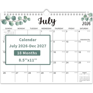 Comix 18 Month Wall Calendar 2026-2027 11×8.5 Inch, Monthly Planner Jul 2026 to Dec 2027, Thick 120GSM Paper with Stable Twin-Wire Binding for Home Office Planning(Leaf)